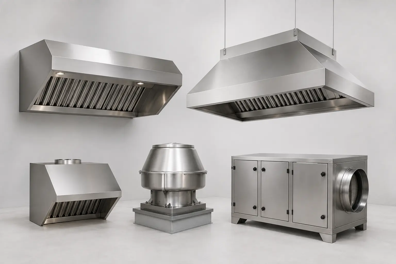 Existing approved commercial kitchen ventilation category visual
