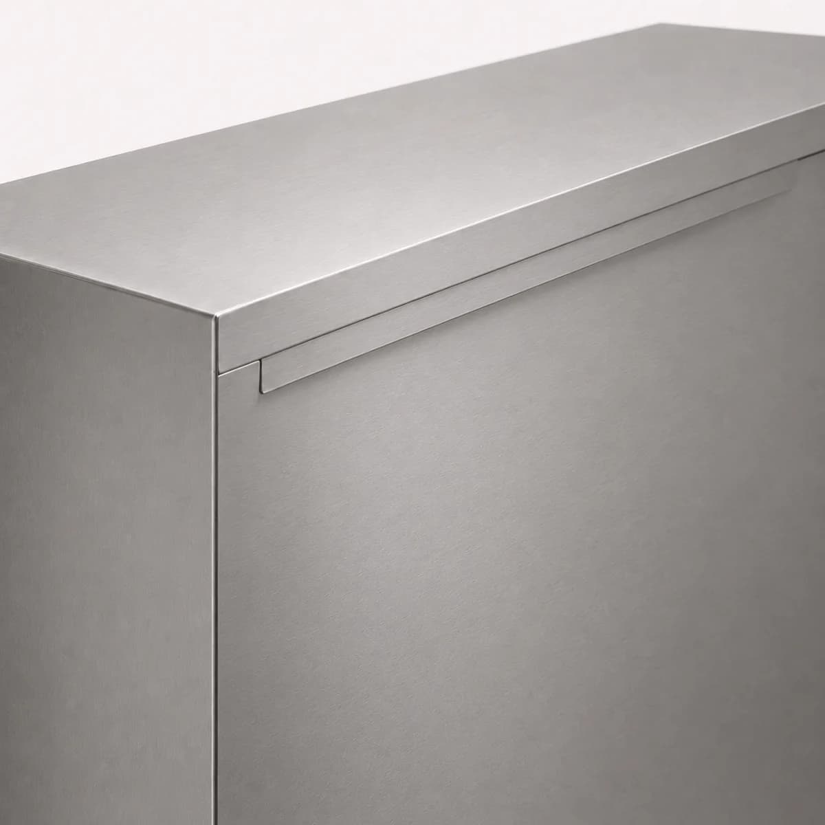 Stainless Steel Wall Cabinet - Rear hanging zone detail