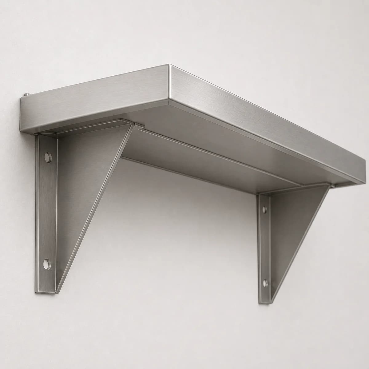 Stainless Steel Wall Shelf - Underside detail