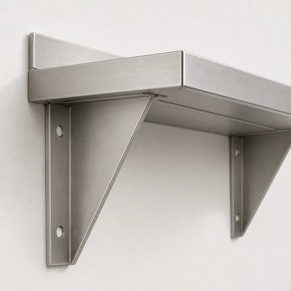 Stainless Steel Wall Shelf - Bracket detail