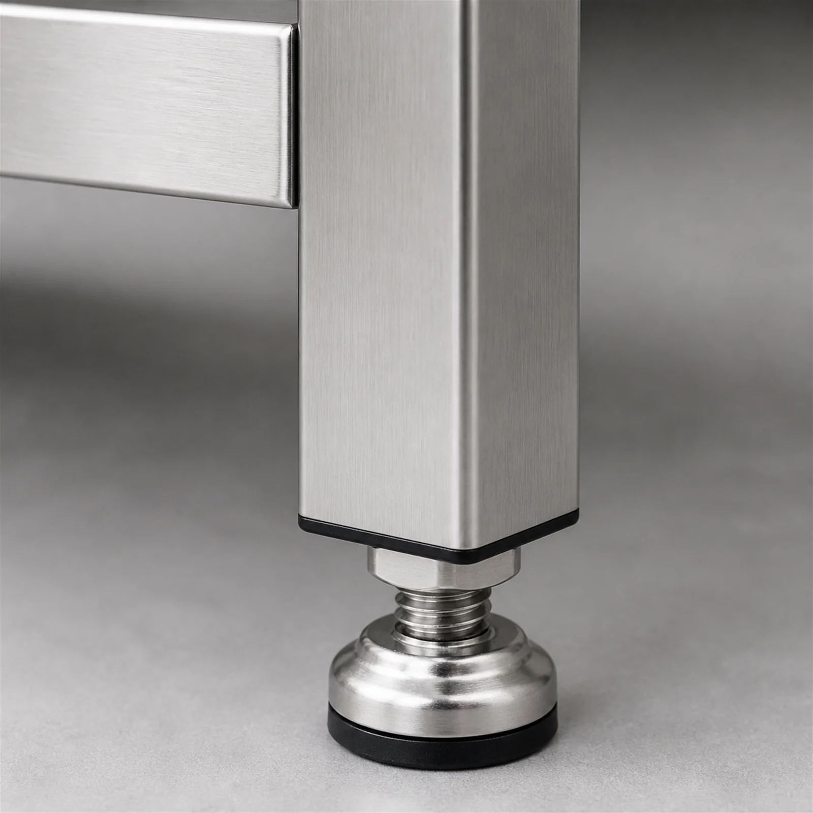 Stainless Steel Work Table - Adjustable Foot Detail